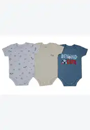 Set X 3 Bodys Rib Bebe 0-0-azul Navy