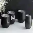 Vaso Doble Pared en Acero Inoxidable Negro Ambiente Gourmet
