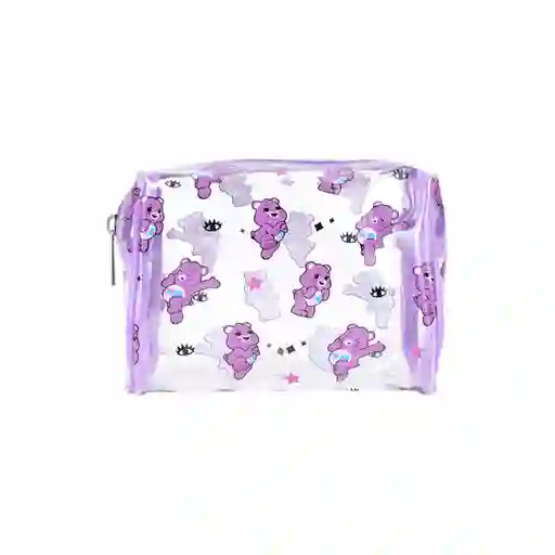 Cosmetiquera Care Bears Transparente Multi Print Morado Miniso