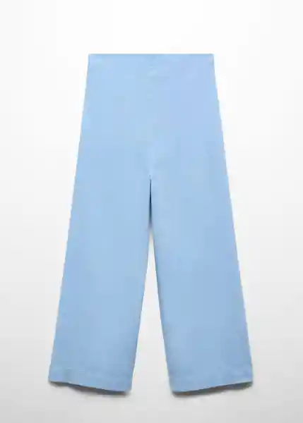 Pantalón Linovis Celeste Talla XL Mujer Mango