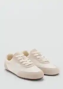 Tenis Deportiva Flat Blanco Talla 38 Mujer Mango