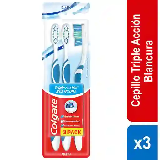 Cepillo de Dientes Medio Colgate Extrablancura x 3Und