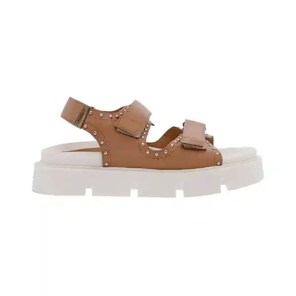 Sandalias Plataforma Br a Beige 35 Mercedes Campuzano