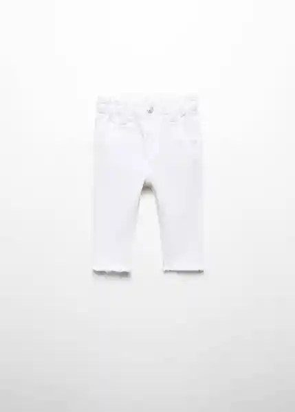 Jean Paperbag Niñas Blanco Talla 72 Mango