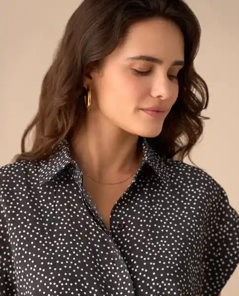 Camisa Jaguar Negro Ultraoscuro Talla XS 411G016 Esprit