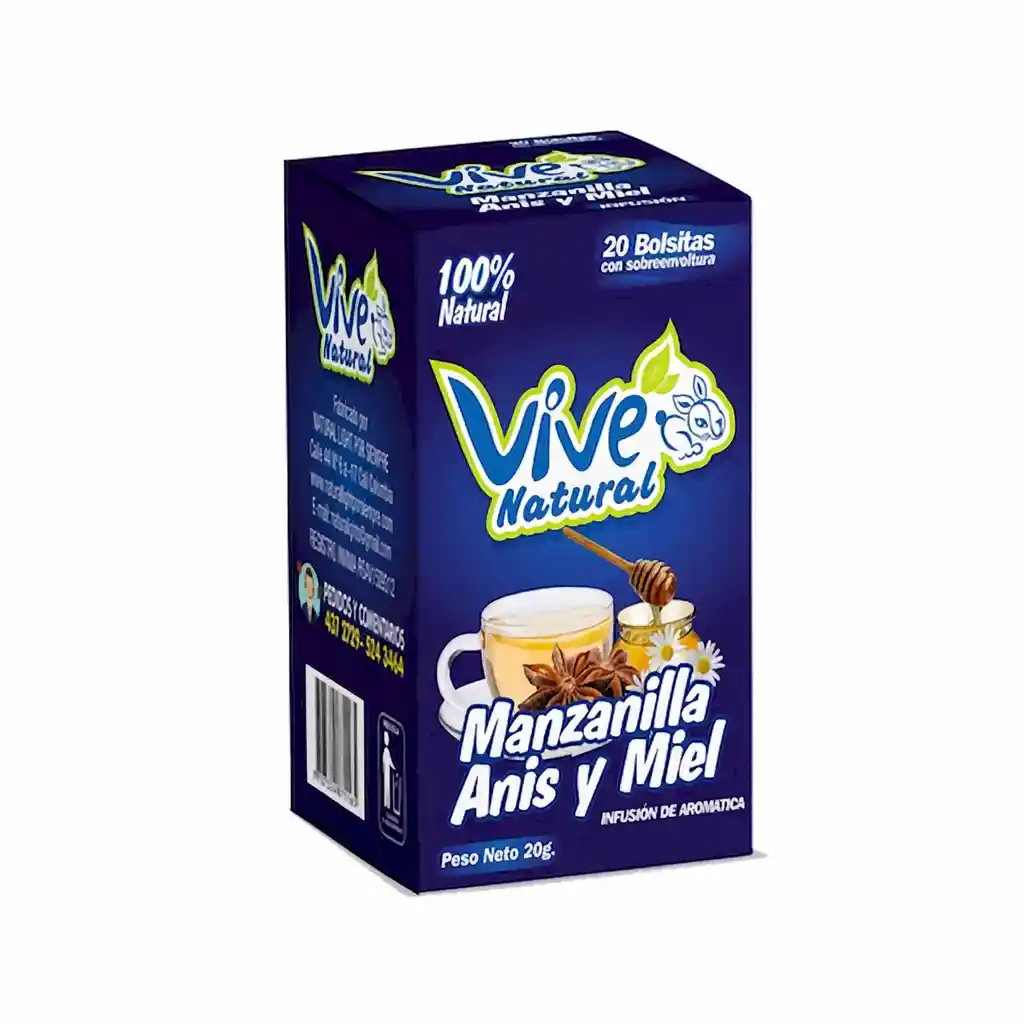 Vive Natural Infusión de Manzanilla Anís y Miel