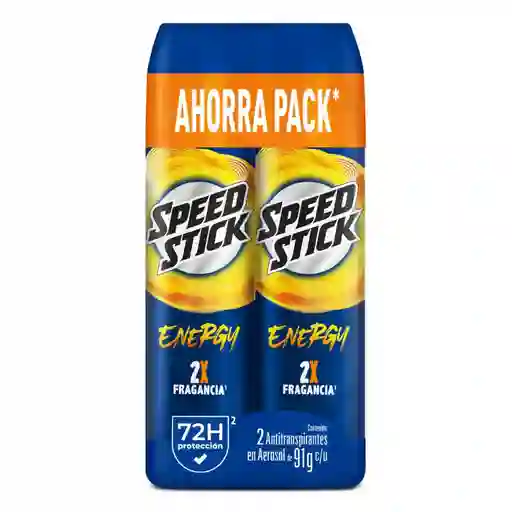 Desodorante Hombre Speed Stick Energy Aerosol 2 x 91 g