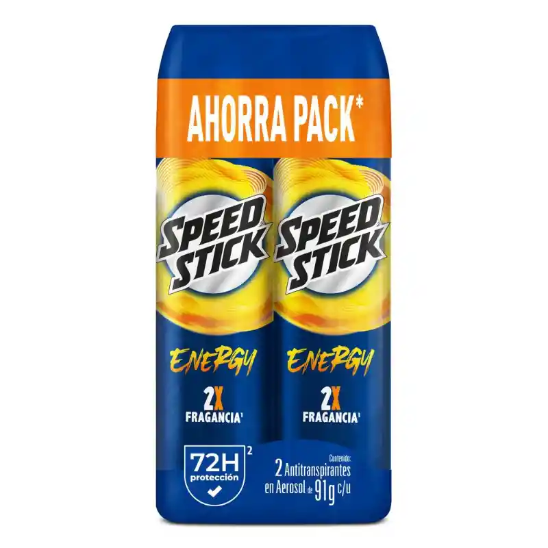 Desodorante Hombre Speed Stick Energy Aerosol 2 x 91 g