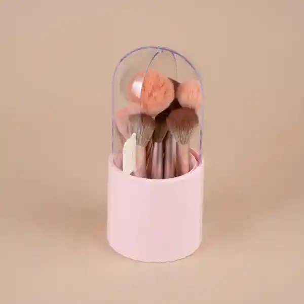 Soporte Para Brochas de Maquillaje SIn Polvo Rosa Miniso