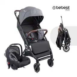 Bebesit Coche Travel System Compacto Micro Gray