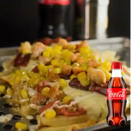 Combo Salchipapa Super Especial +Cocacola Orig 250ML