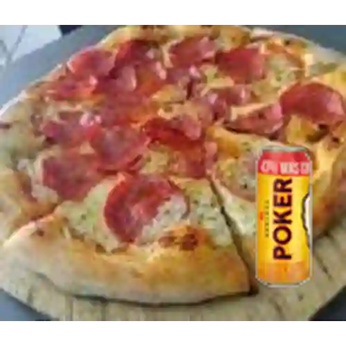 Combo Pizza Hawaiana Personal + Poker 330 ml