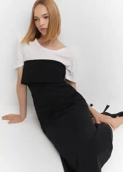 Vestido Ray Negro Talla S Mujer Mango