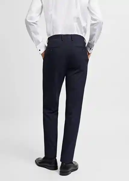 Pantalón Brasilia Navy Talla 38 Hombre Mango