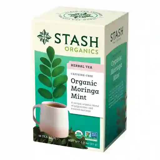 Stash té Organic Herbal Tea Caffeine Free Moringa Mint 23 g