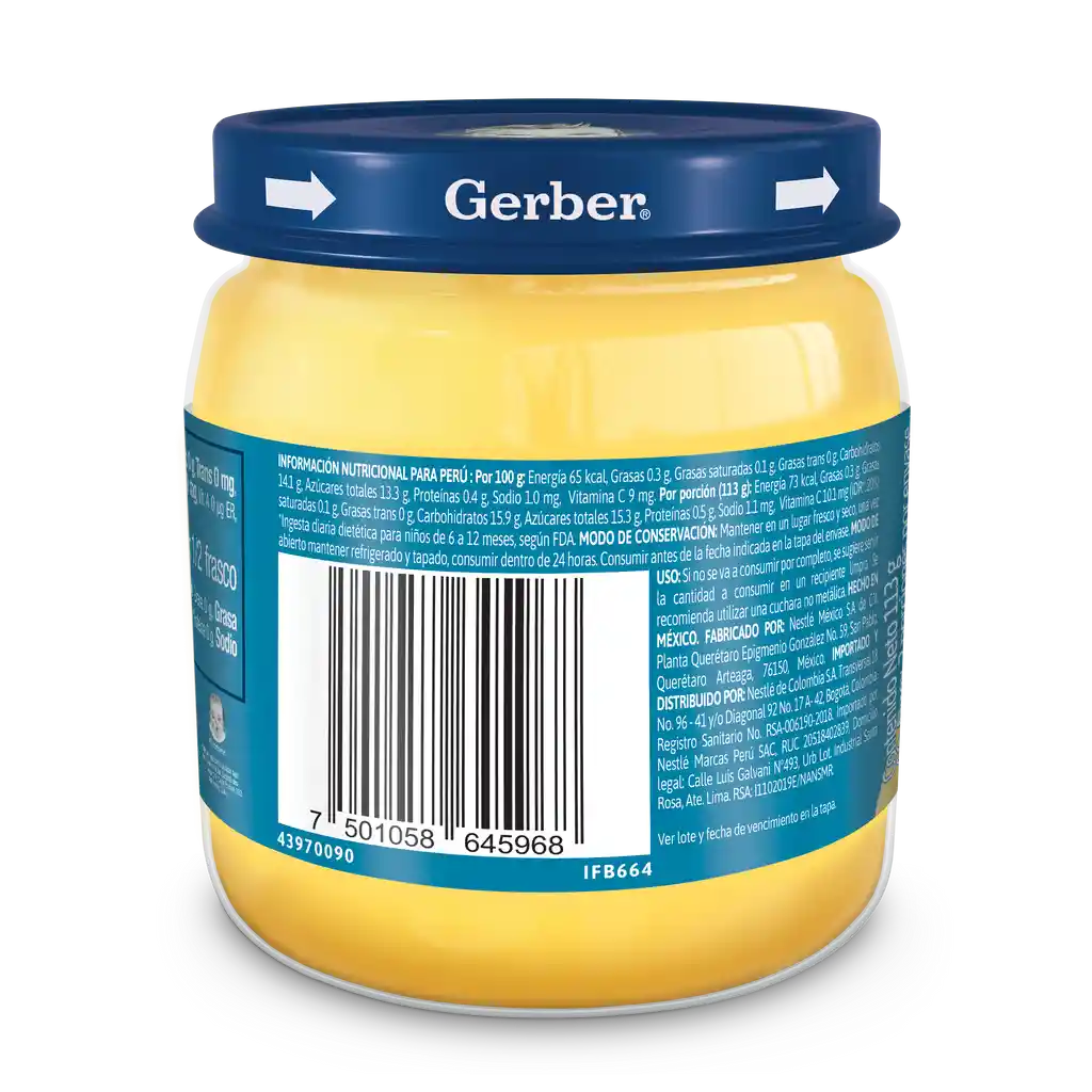 Compota GERBER de mango x 113g