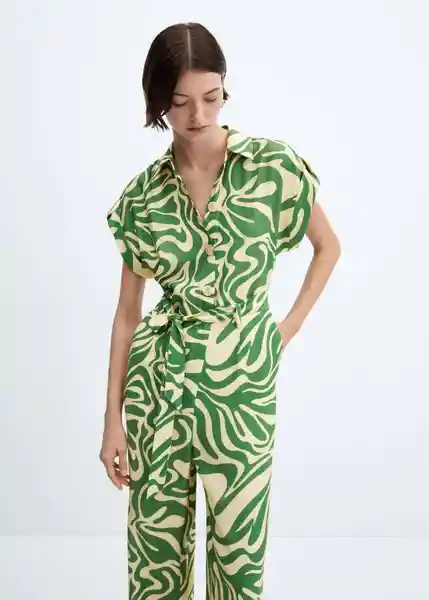 Mono Dora-W Mujer Verde Talla M Mango