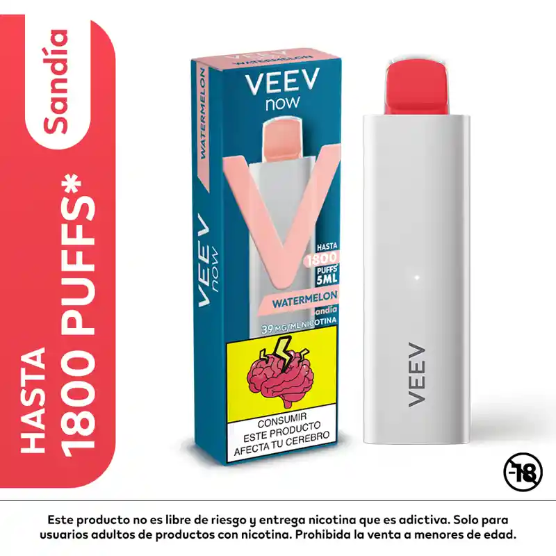 VEEV Now Sandía Vapeador Desechable 5ml 3.5% Nicotina 1800 Puffs