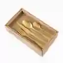 Cubierto Soho Dorado Mate Ambiente Gourmet