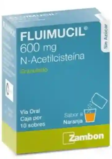 Zambon Fluimucil Caja Granulado Sabor Naranja 10 Sob