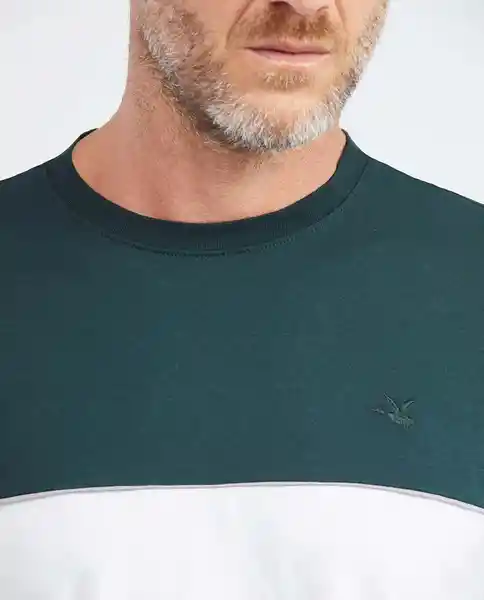 Block Contras T-shirt M/c Verde Galloway Ultraoscuro Talla S Hombre Chevignon