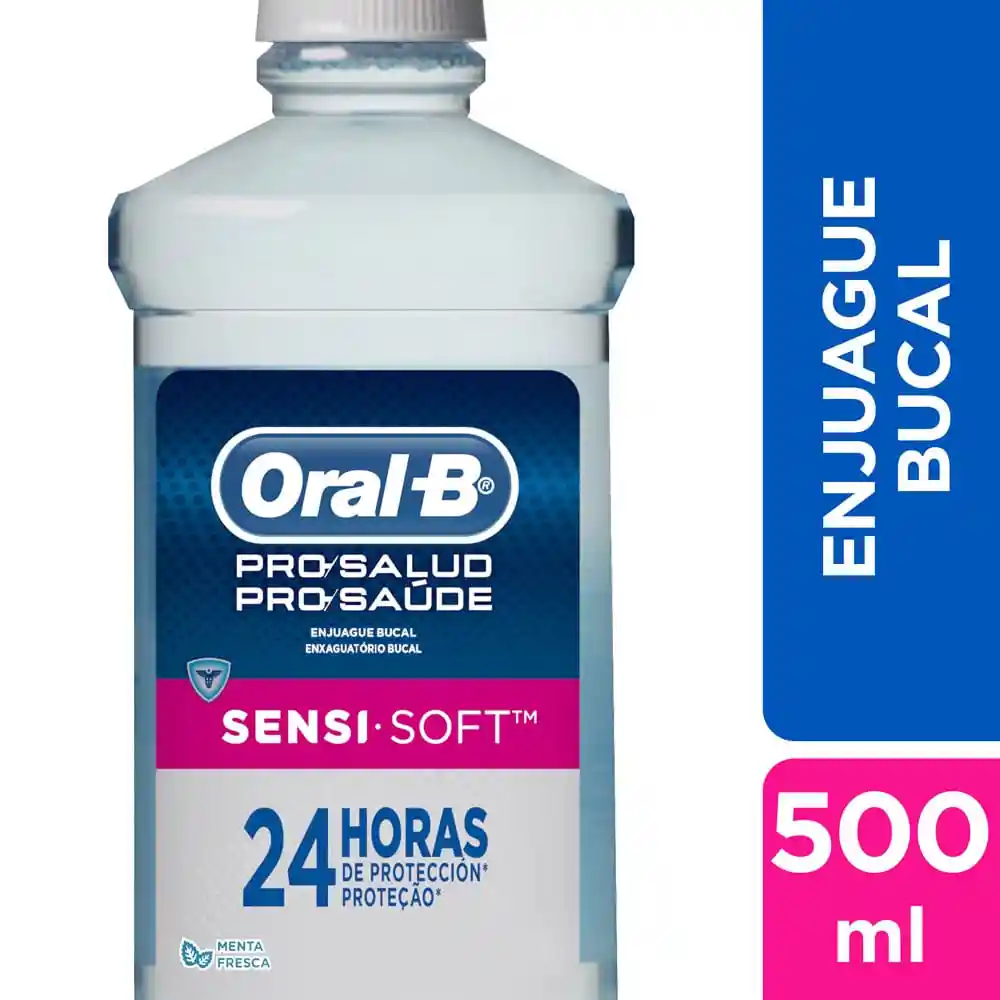 Oral-B Enjuague Bucal Pro-Salud Sensi Soft Menta Fresca