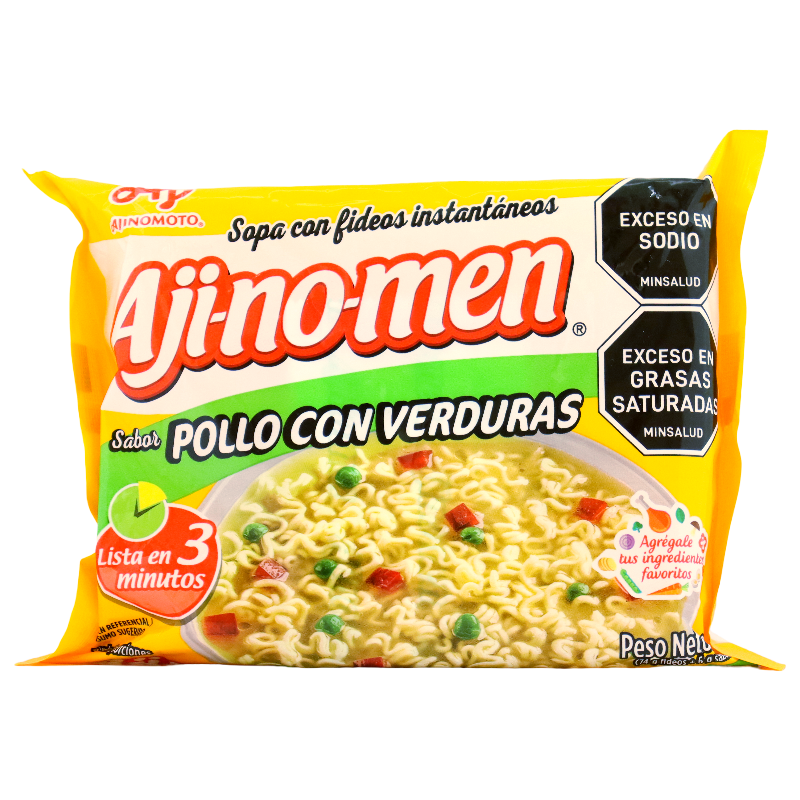 Sopa Aji-No-Men Con Fideos Sabor Pollo Con Verduras (80 gr)