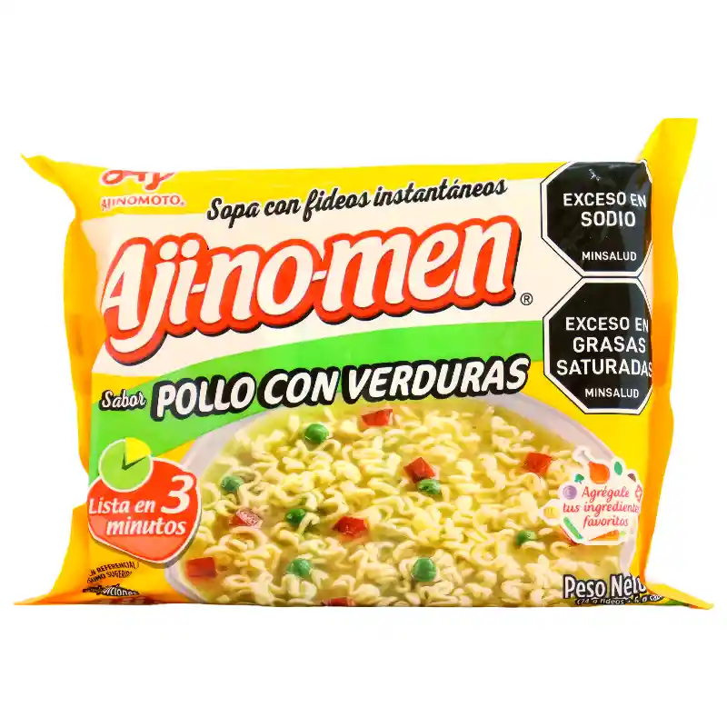 Ajinomen Sopa Instantánea Sabor a Pollo con Verduras