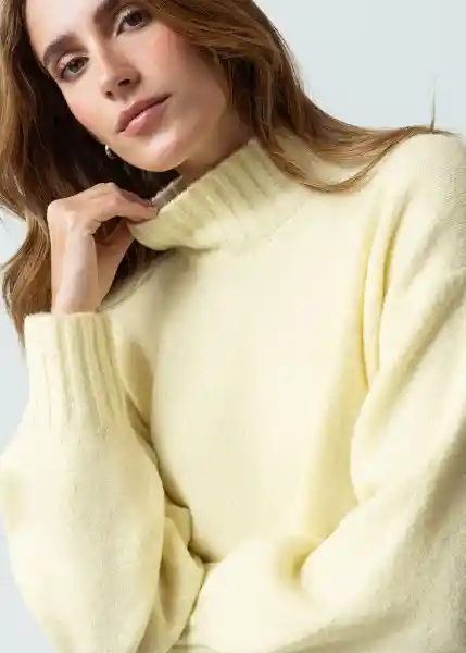 Suéter Tejido Mujer Amarillo Transparente Claro M Naf Naf