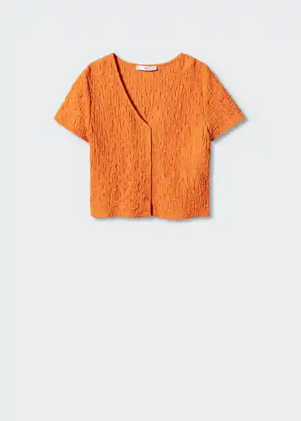 Camiseta Fidela Naranja Talla 18 Mujer Mango