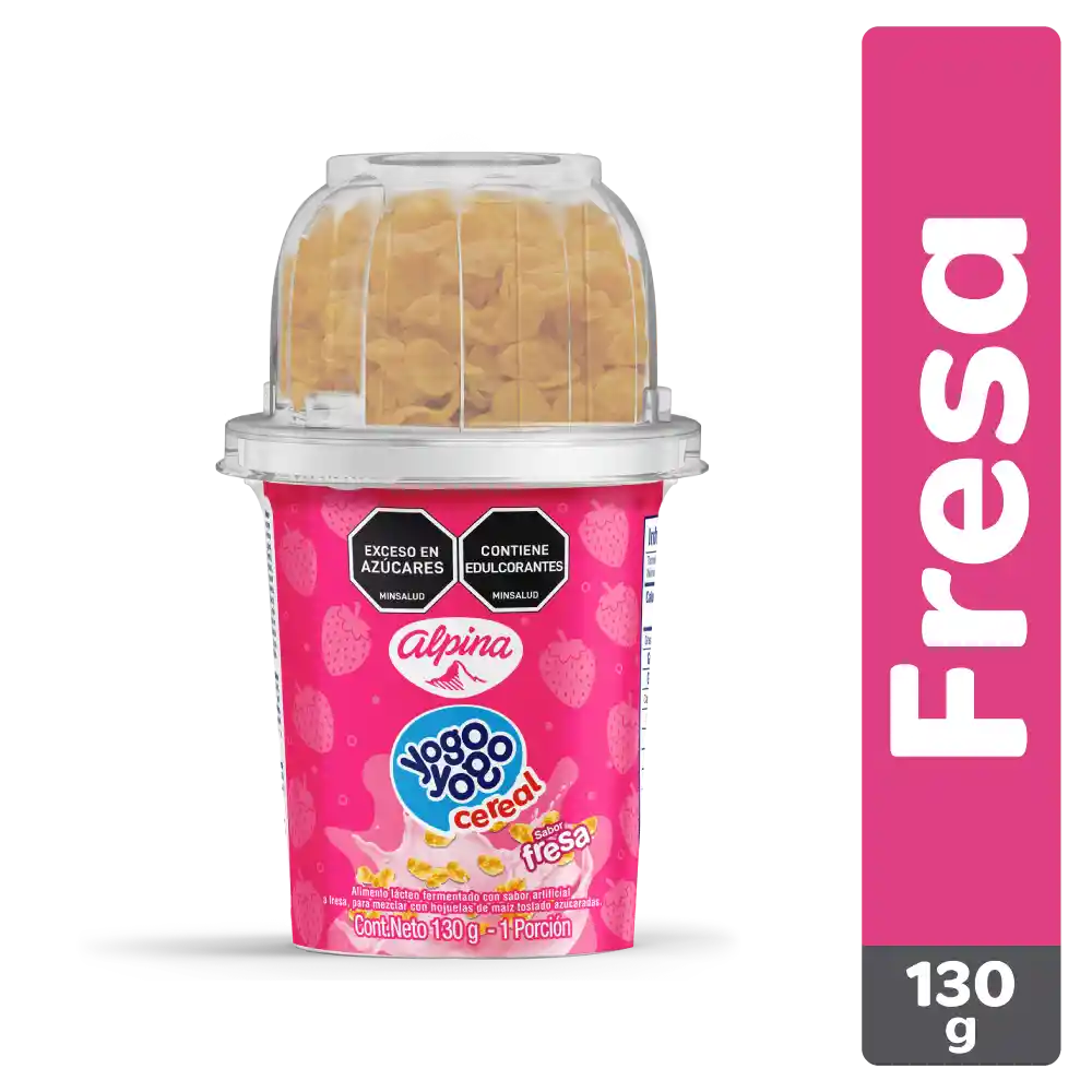 Yogo Yogo Alimento Lácteo Cereal Fresa Vaso 130 g