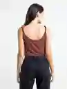  Camiseta Mujer Cafe Acerbo Ultraoscuro Talla M Naf-Naf 
