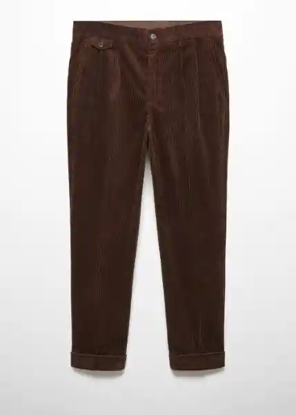 Pantalón Baku Marrón Talla 46 Hombre Mango