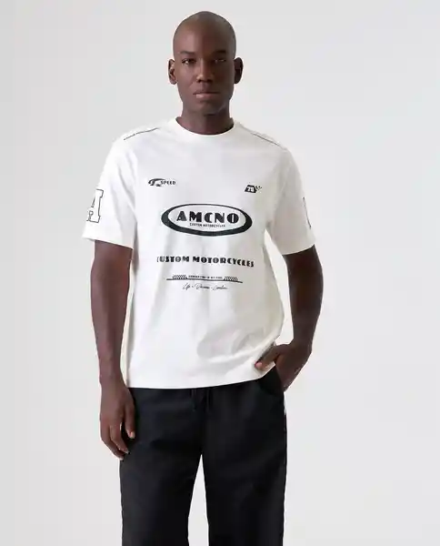 Camiseta Hombre Crudo Talla L 842G090_CRU110605 Americanino