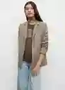 Blazer Americana Checks Marrón Talla 18 Teen Niñas Mango