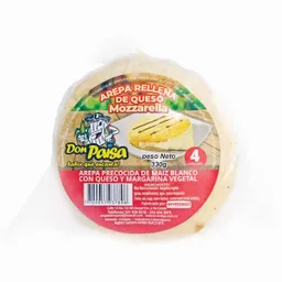 Don Paisa Arepa Maíz Blanco Relleno Queso