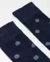 Medias Dots Azul Marino Ultraoscuro Talla 10-12 Chevignon