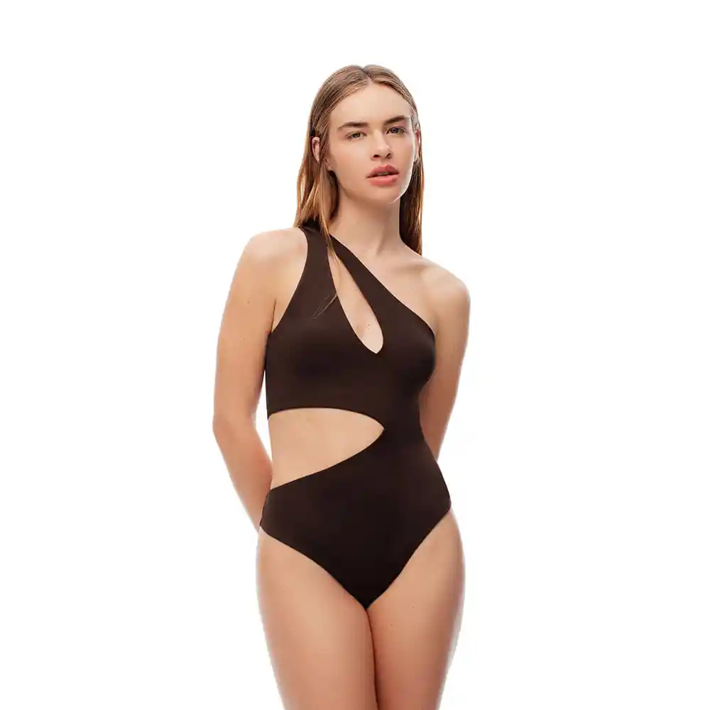 Body Tipo Brasilero de Un Solo Hombro Sin Mangas Femenino Lovan Gef Talla Xs