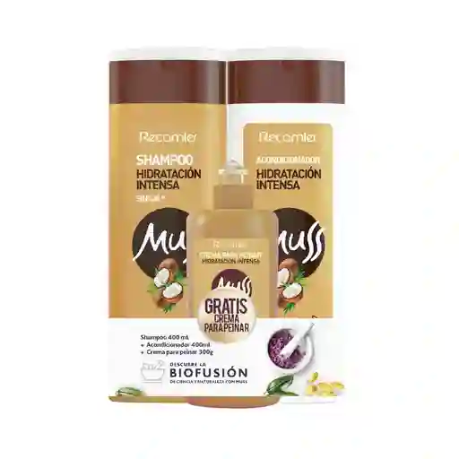 Muss Shampoo Hidratación Intensa + Acondicionador + Crema