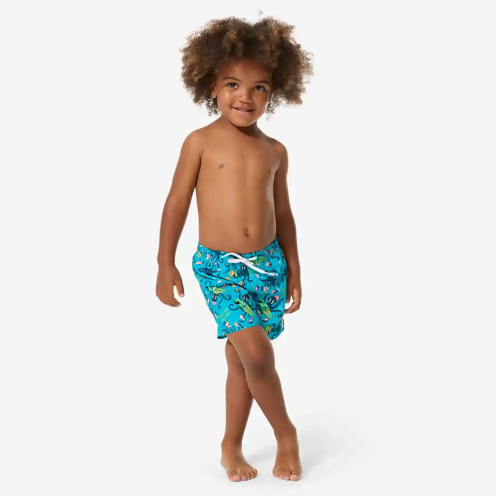 Pantaloneta de Baño Para Playa Para Niños 100 - Turquesa