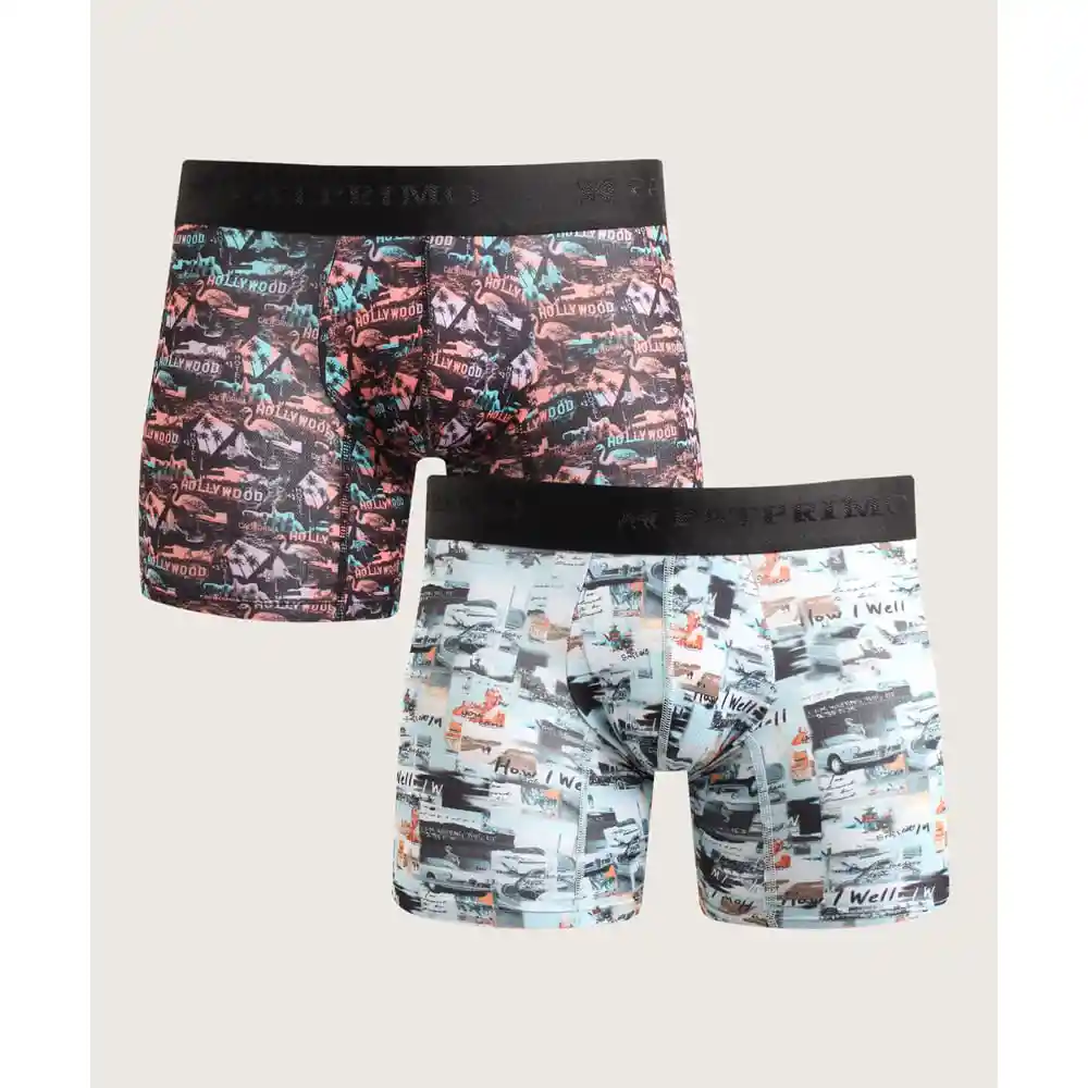 Pantaloncillo Medio Microfibra Pack 2 Estamado Transfer Hombre 44000336 Talla Xl