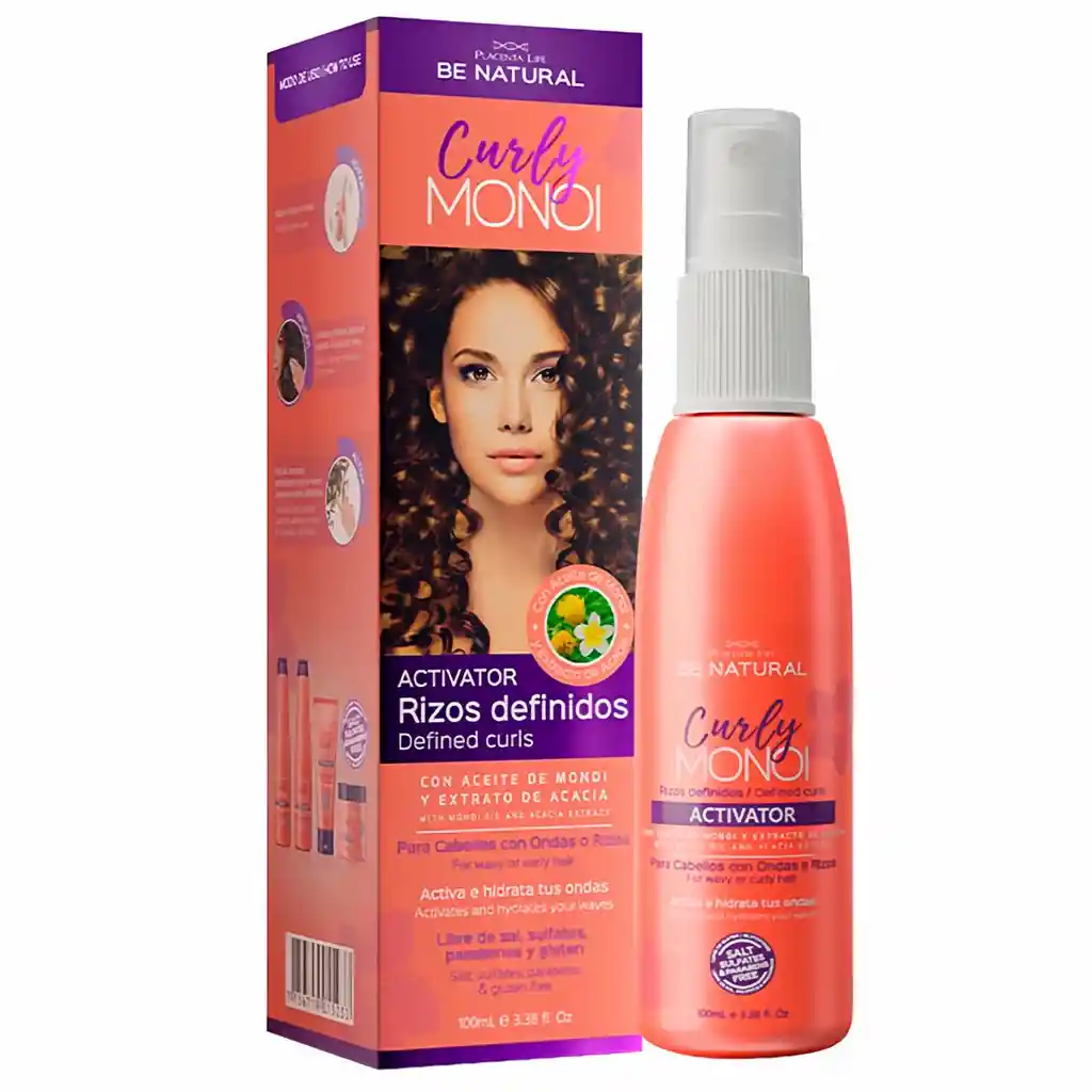 Be Natural Activador De Rizos Curly Monoi X100 Ml -