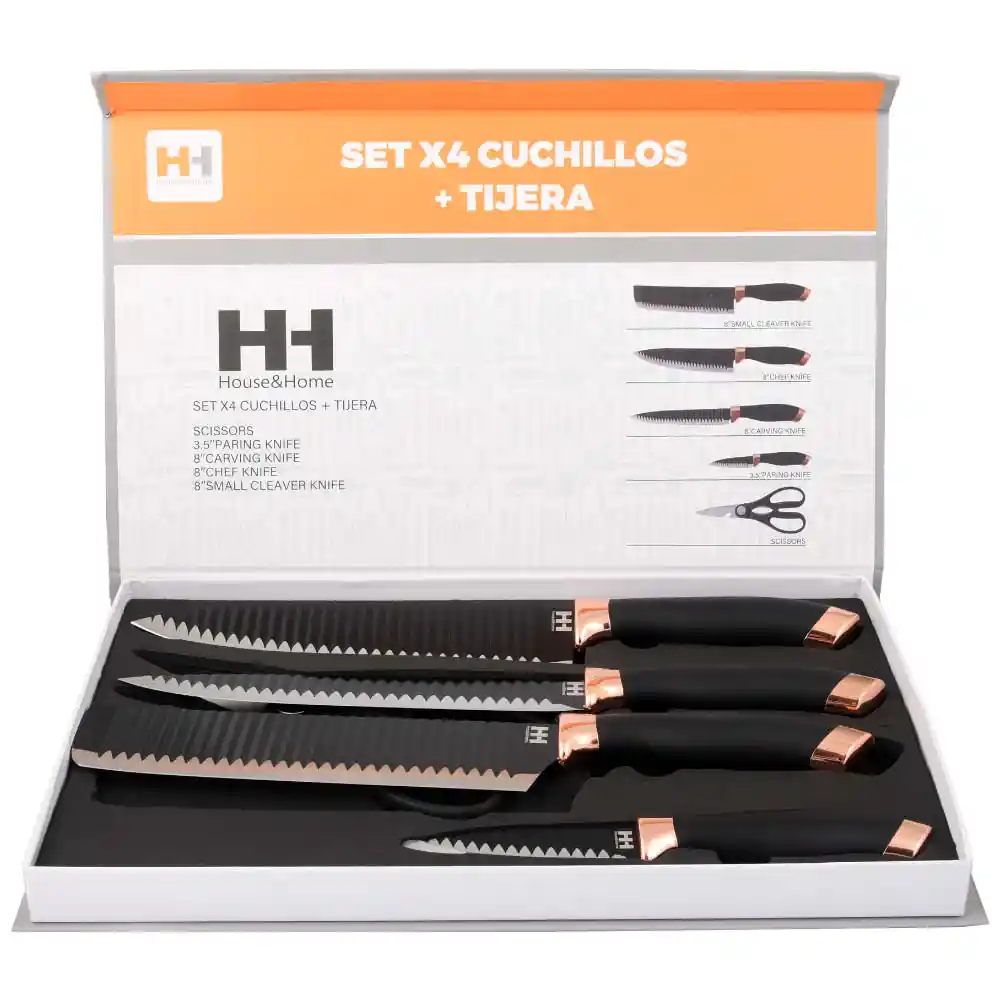 Set Cuchillos H&h + Tijera X56 Piezas Kh35sb23-56pc