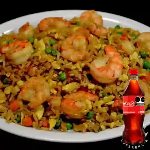 Combo Arroz Camarón + Coca Cola 600 ml