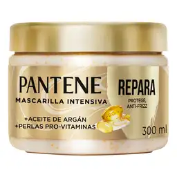 Pantene - Mascarilla Intensiva Pro-V Miracles repara protege y anti-frizz con aceite de argán y de ricino Tratamiento para cabello maltratado 300 ml