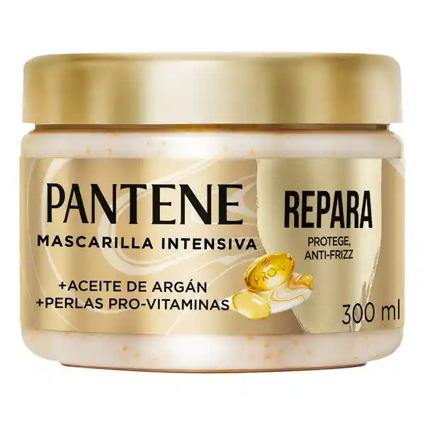 Pantene - Mascarilla Intensiva Pro-V Miracles repara protege y anti-frizz con aceite de argán y de ricino Tratamiento para cabello maltratado 300 ml