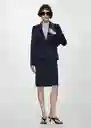 Blazer Americana Paloma Marino Talla 36 Mujer Mango