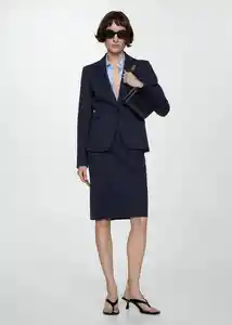 Blazer Americana Paloma Marino Talla 36 Mujer Mango