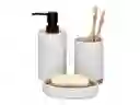 Jabonera Bambú Blanco Casaideas