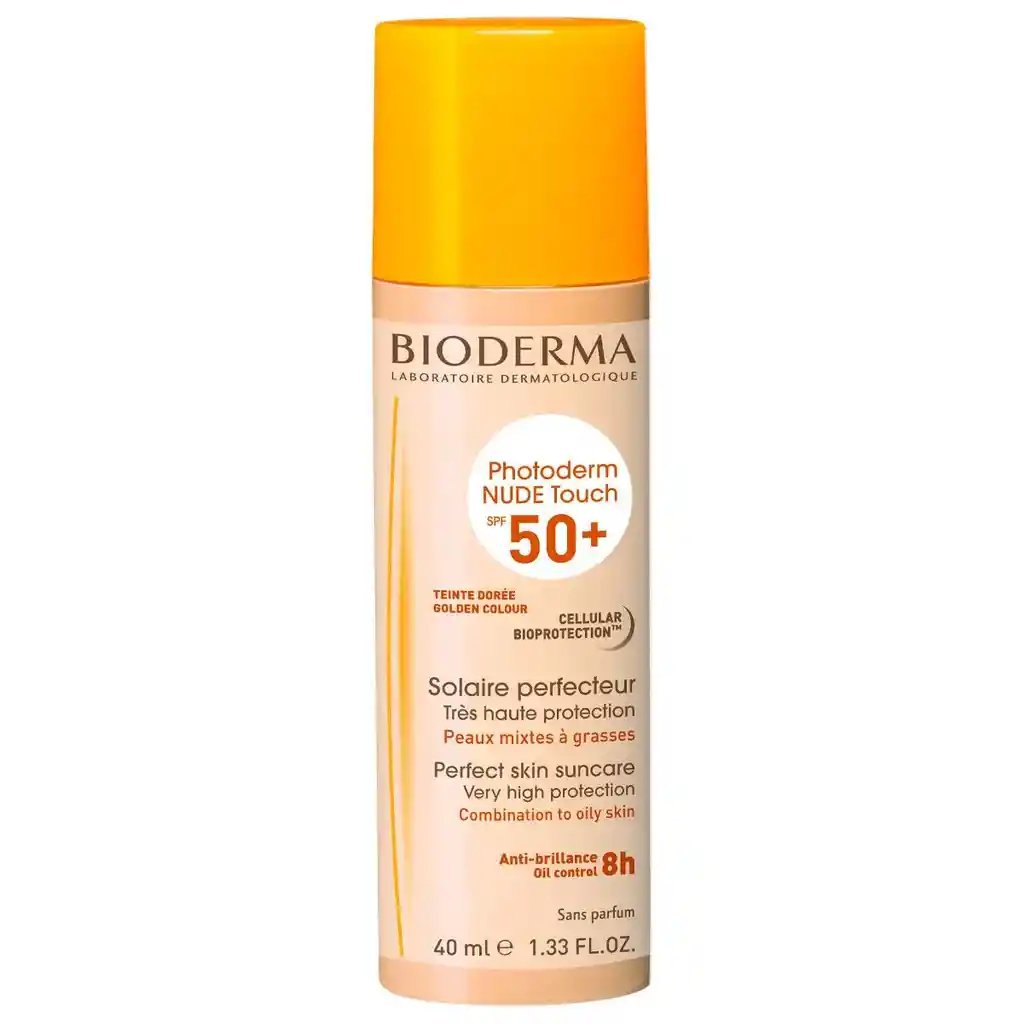 Bioderma-Photoderm Protector Solar Nude Touch SPF 50+ Tono Dorado